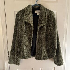 Vintage Teddy Jacket in Olive Green